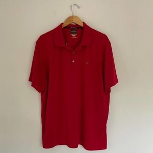 Greg Norman For Tasso Elba Five Iron Play Dry Short Sleeve Polo Men's XL Red